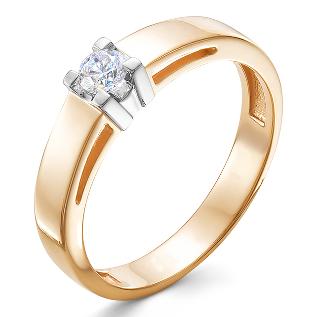 Кольцо, золото, бриллиант, 699-1100